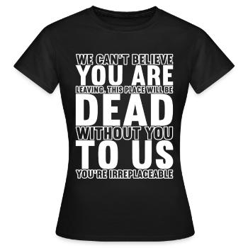 Cadeau d’adieu collègues Changement d’emploi - T-shirt Femme - noir - Devant - AI Model Female 172 dark (172cm)