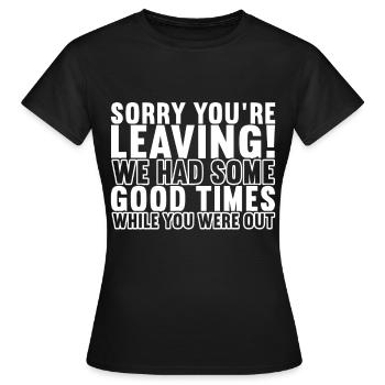 Cadeau d’adieu collègues Changement d’emploi - T-shirt Femme - noir - Devant - AI Model Female 172 dark (172cm)