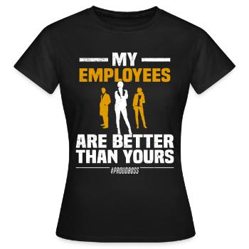 Stolzer Chef Kollegen Startup Team Entrepreneur - Frauen T-Shirt - Schwarz - Vorne - AI Model Female 172 dark (172cm)