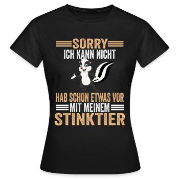 Stinktier Stinktiere - Frauen T-Shirt - Schwarz - Vorne - AI Model Female 172 dark (172cm)