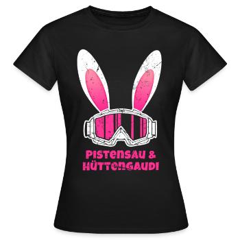Skiers Après-ski Party Pistensau & Hüttengaudi - Women's T-Shirt - black - Front - AI Model Female 172 dark (172cm)