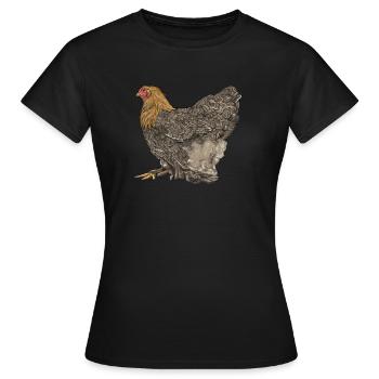 Brahma ChickenS I Chicken Poultry Motif pour - T-shirt Femme - noir - Devant - AI Model Female 172 dark (172cm)