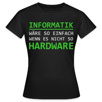 Informatik Hardware Informatiker - Frauen T-Shirt - Schwarz - Vorne - AI Model Female 172 dark (172cm)