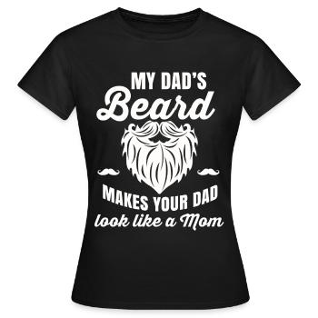 Bart - Frauen T-Shirt - Schwarz - Vorne - AI Model Female 172 dark (172cm)