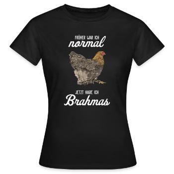 Brahma Poulet I Poule Oeuf Coq Motif pour les éleveurs de poulet - T-shirt Femme - noir - Devant - AI Model Female 172 dark (172cm)