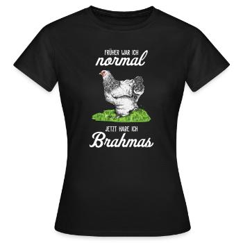 Brahma Poulet I Poule Oeuf Coq Motif pour les éleveurs de poulet - T-shirt Femme - noir - Devant - AI Model Female 172 dark (172cm)