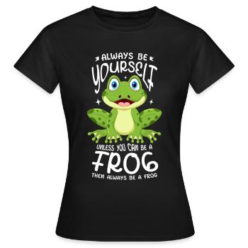 Des grenouilles pour un amoureux des grenouilles - T-shirt Femme - noir - Devant - AI Model Female 172 dark (172cm)