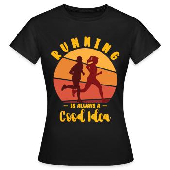 Marathon Marathon Marathon Runner Gift - Women's T-Shirt - black - Front - AI Model Female 172 dark (172cm)