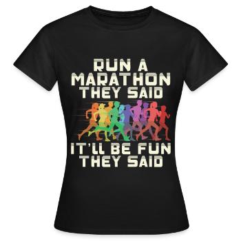 Marathon Marathon Marathon Runner Gift - Women's T-Shirt - black - Front - AI Model Female 172 dark (172cm)