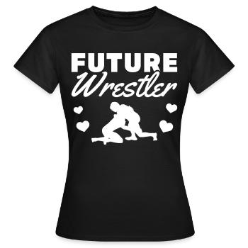 Baby Future Wrestler Wrestling Kampfsport Ringen - Frauen T-Shirt - Schwarz - Vorne - AI Model Female 172 dark (172cm)