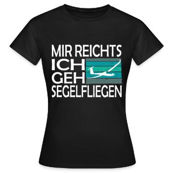 Segelflieger und Segelfliegen - Frauen T-Shirt - Schwarz - Vorne - AI Model Female 172 dark (172cm)