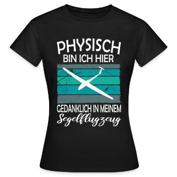 Segelflieger und Segelfliegen - Frauen T-Shirt - Schwarz - Vorne - AI Model Female 172 dark (172cm)