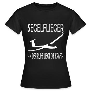Segelflieger und Segelfliegen - Frauen T-Shirt - Schwarz - Vorne - AI Model Female 172 dark (172cm)