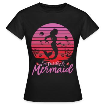 Mermaid Mermaid Mermaid Gift - Women's T-Shirt - black - Front - AI Model Female 172 dark (172cm)