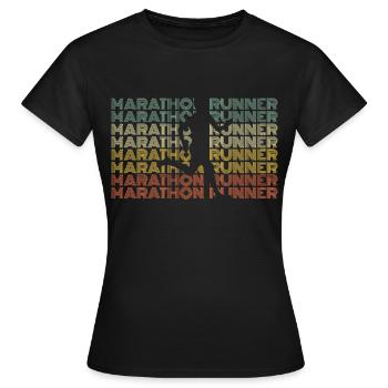 Marathon Marathon Marathon Runner Gift - Women's T-Shirt - black - Front - AI Model Female 172 dark (172cm)