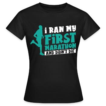 Marathon Marathonlauf Marathonläufer Geschenk - Frauen T-Shirt - Schwarz - Vorne - AI Model Female 172 dark (172cm)