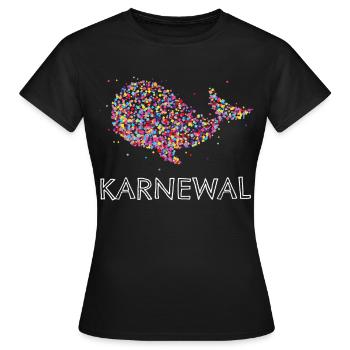 Karneval Fasching Fasnacht Konfetti Geschenk - Frauen T-Shirt - Schwarz - Vorne - AI Model Female 172 dark (172cm)