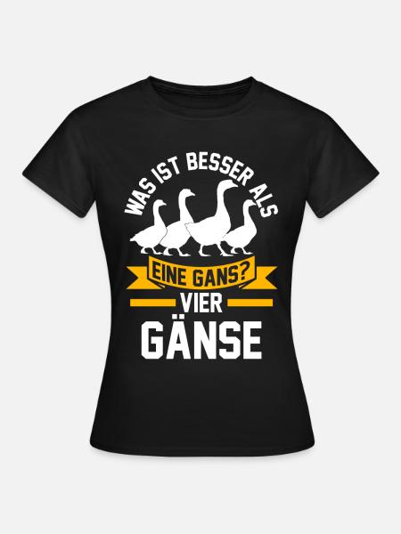 Gans Bauer Landwirt Gänse - Frauen T-Shirt - Schwarz