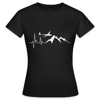 Segelfliegen und Segelflieger - Frauen T-Shirt - Schwarz - Vorne - AI Model Female 172 dark (172cm)