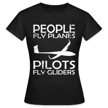 Segelfliegen und Segelflieger - Frauen T-Shirt - Schwarz - Vorne - AI Model Female 172 dark (172cm)