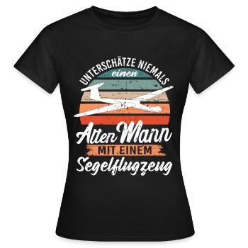 Segelfliegen und Segelflieger - Frauen T-Shirt - Schwarz - Vorne - AI Model Female 172 dark (172cm)
