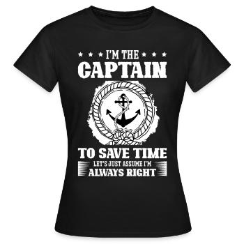 Bootfahren für ein Bootsfächerbootfahren - Frauen T-Shirt - Schwarz - Vorne - AI Model Female 172 dark (172cm)