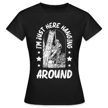 Arboriculteur pour un élagueur d’arbres - T-shirt Femme - noir - Devant - AI Model Female 172 dark (172cm)