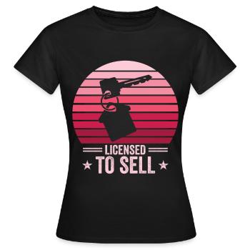 Courtier Courtier Immobilier Agent Immobilier Maison Courtier - T-shirt Femme - noir - Devant - AI Model Female 172 dark (172cm)