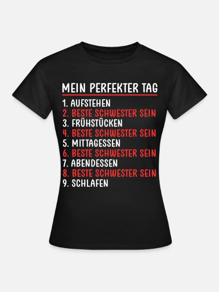 Beste Schwester - Frauen T-Shirt - Schwarz