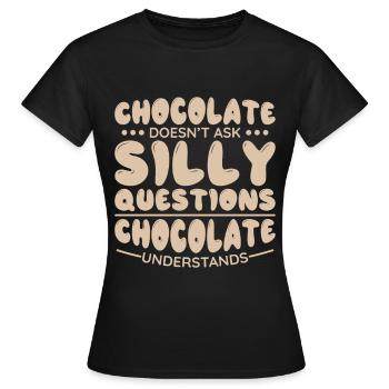 Chocolate Chocolate Chocolate Chocolate Bar Baking - Women's T-Shirt - black - Front - AI Model Female 172 dark (172cm)