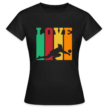 Volleyball Volleyballer Beach Volleyball Spieler - Frauen T-Shirt - Schwarz - Vorne - AI Model Female 172 dark (172cm)