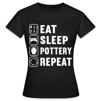 Töpfern Töpferei Töpfer - Frauen T-Shirt - Schwarz - Vorne - AI Model Female 172 dark (172cm)
