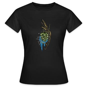 Bier Brauer I Hopfen Malz Bierbrauer Motiv für - Frauen T-Shirt - Schwarz - Vorne - AI Model Female 172 dark (172cm)