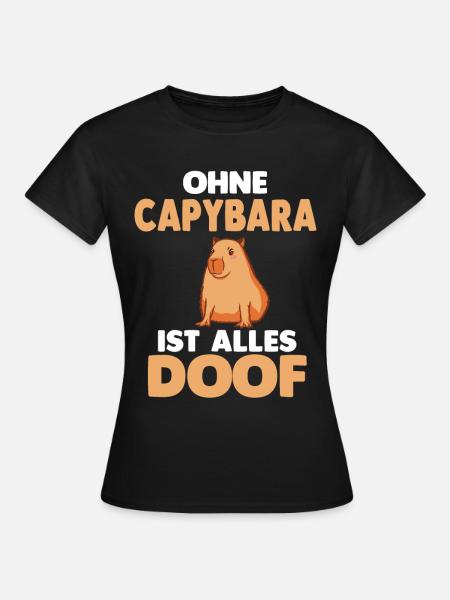 Capybara - Frauen T-Shirt - Schwarz