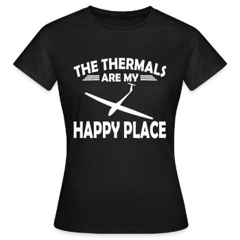 Les Thermes sont mon habby Place - T-shirt Femme - noir - Devant - AI Model Female 172 dark (172cm)