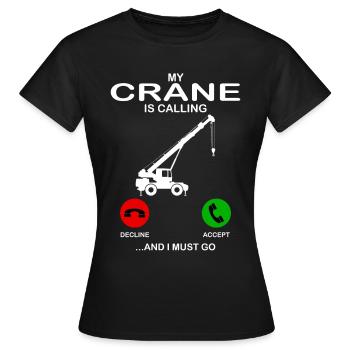Grue - T-shirt Femme - noir - Devant - AI Model Female 172 dark (172cm)