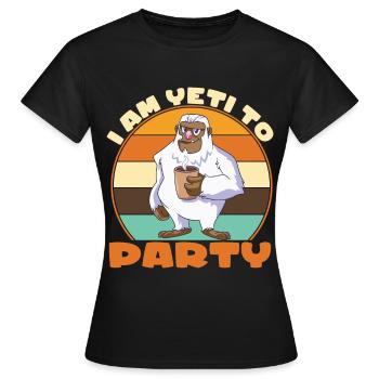 Bigfoot Sasquatch Yeti - Frauen T-Shirt - Schwarz - Vorne - AI Model Female 172 dark (172cm)