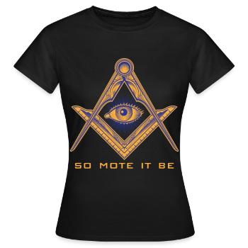Société secrète franc-maçonne Illuminati Winkelzirkel - T-shirt Femme - noir - Devant - AI Model Female 172 dark (172cm)