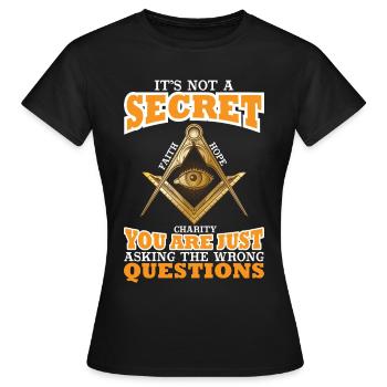 Société secrète franc-maçonne Illuminati Winkelzirkel - T-shirt Femme - noir - Devant - AI Model Female 172 dark (172cm)