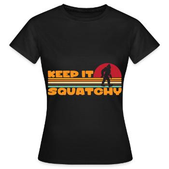 Bigfoot Sasquatch Yeti - Frauen T-Shirt - Schwarz - Vorne - AI Model Female 172 dark (172cm)