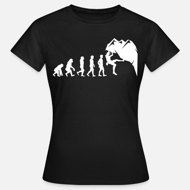 Rock Climbing Bouldering Wall Climber Evolution - Women's T-Shirt - black