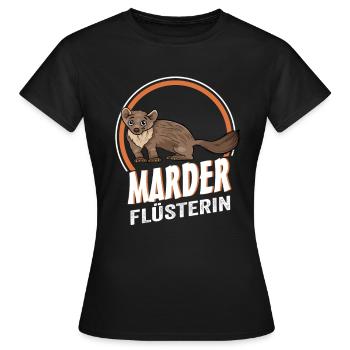 Marder Flüsterin - Frauen T-Shirt - Schwarz - Vorne - AI Model Female 172 dark (172cm)