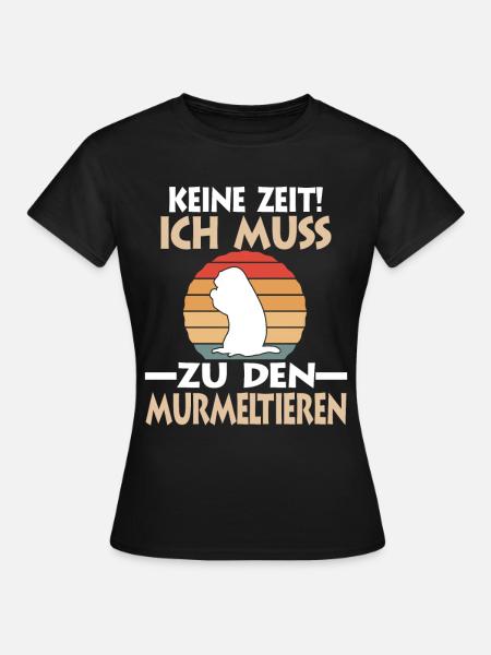 Murmeltier - Frauen T-Shirt - Schwarz