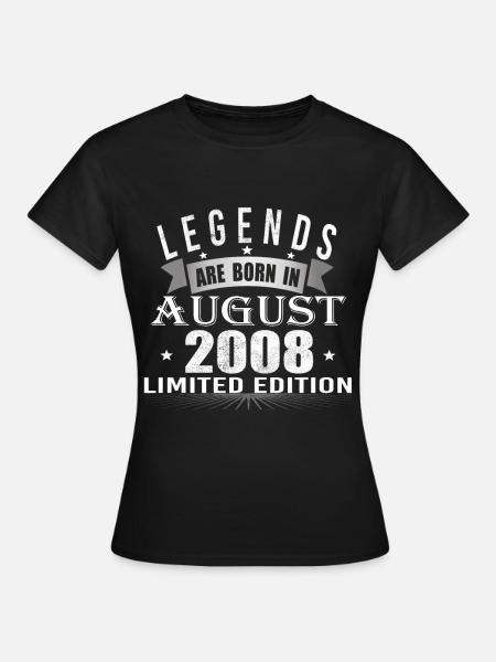 Les légendes naissent en août 2008 - T-shirt Femme - noir