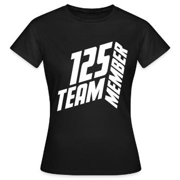 MEMBRE DE L’ÉQUIPE 125 NUMÉRO DE MAILLOT NUMÉRO DE MAILLOT - T-shirt Femme - noir - Devant - AI Model Female 172 dark (172cm)