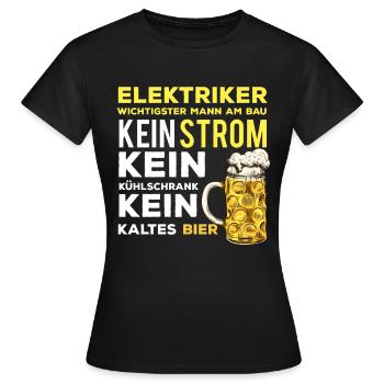 Elektroniker Elektronik Elektriker Elektronikerin - Frauen T-Shirt - Schwarz - Vorne - AI Model Female 172 dark (172cm)