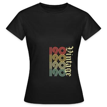 190 190 190 190 rétro - T-shirt Femme - noir - Devant - AI Model Female 172 dark (172cm)