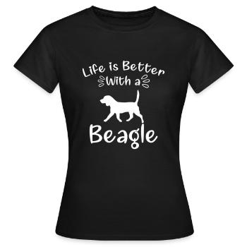 Beagle Beagle Dog Beagle Puppy Beagle Owner - Women's T-Shirt - black - Front - AI Model Female 172 dark (172cm)