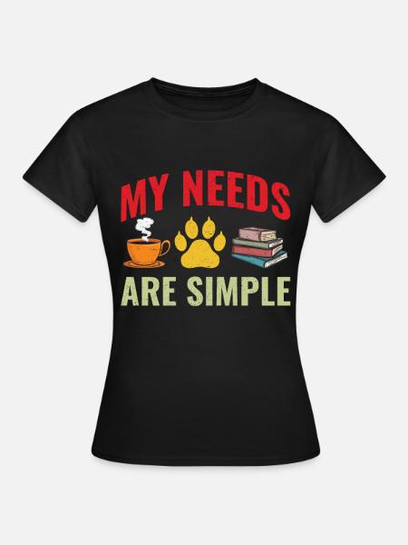 Funny Book Lover Coffee Dog Book - Frauen T-Shirt - Schwarz
