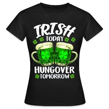 Saint-Patrick Cloverleaf Irish Beer Cadeau - T-shirt Femme - noir - Devant - AI Model Female 172 dark (172cm)